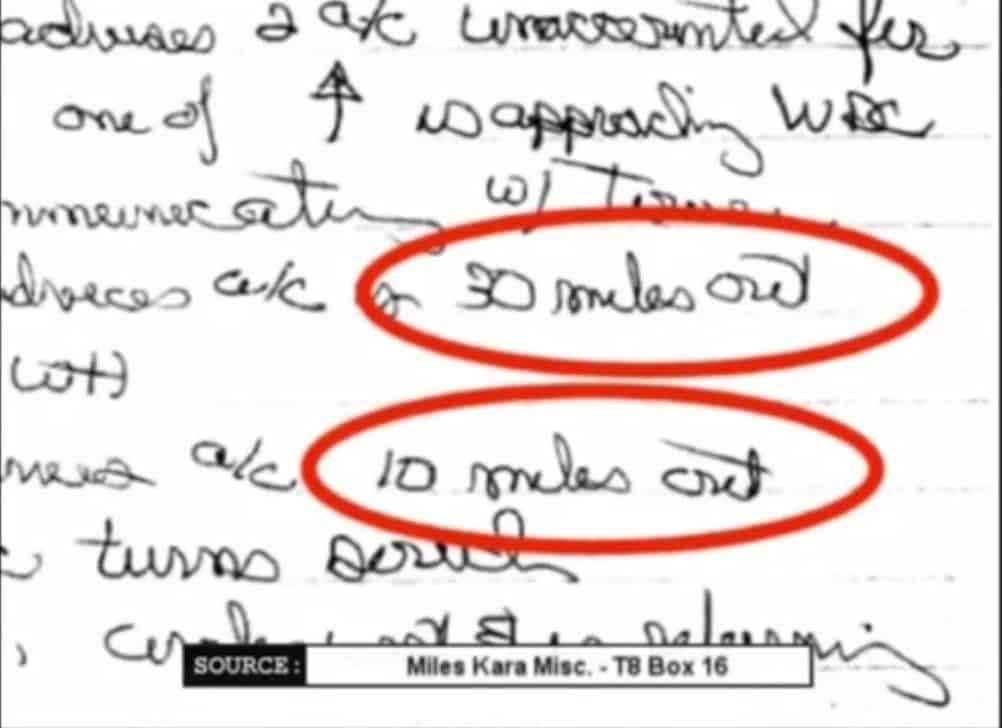 Miles Kara Secret Service notes Image of Miles Kara Secret Service notes