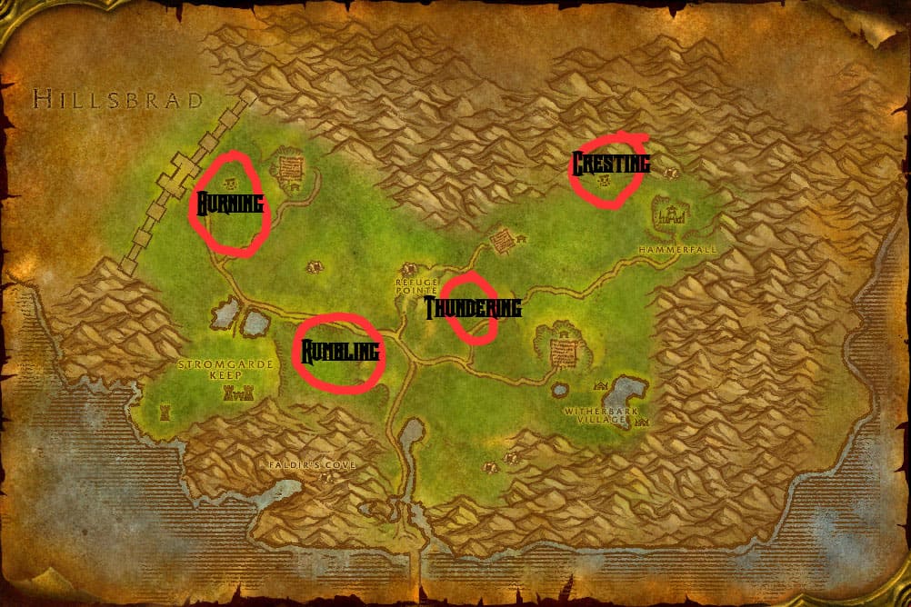 Arathi Highlands Elemental Map