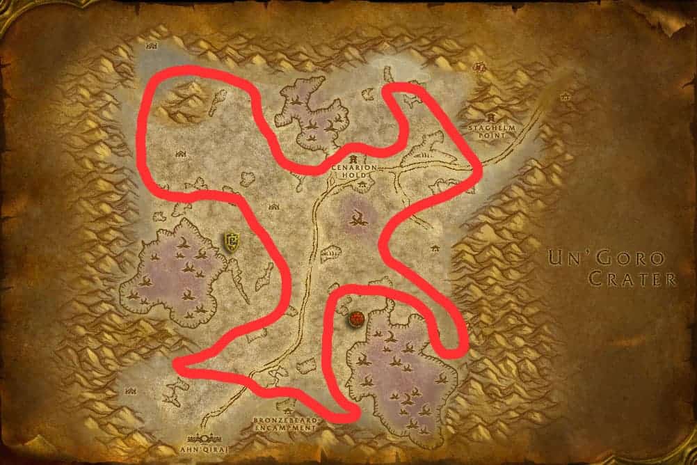 Silithus Minign & Herbalism Route