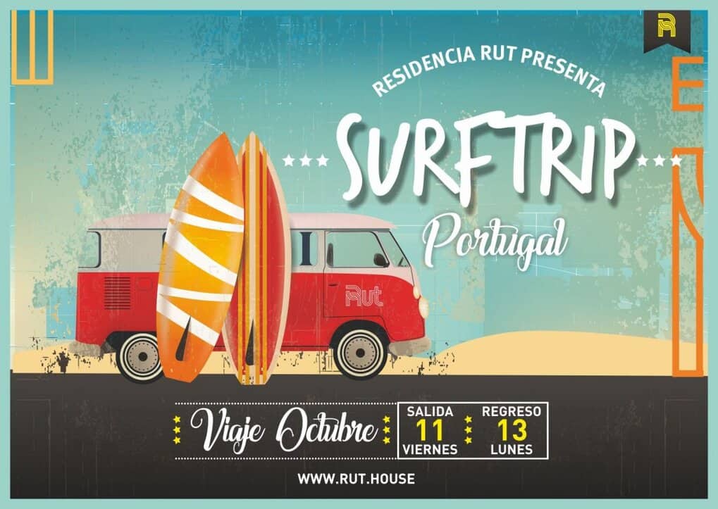 viaje surf trip residencia universitaria en malaga, Rut