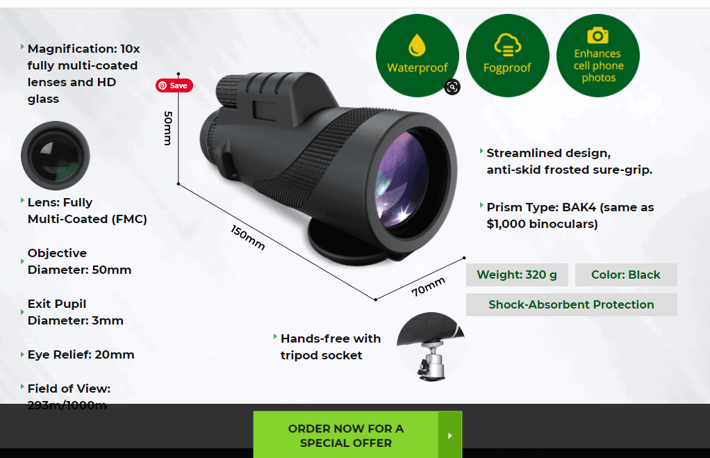 Starscope Monocular reviews (Newly Upgraded Version) Starscope Monocular features