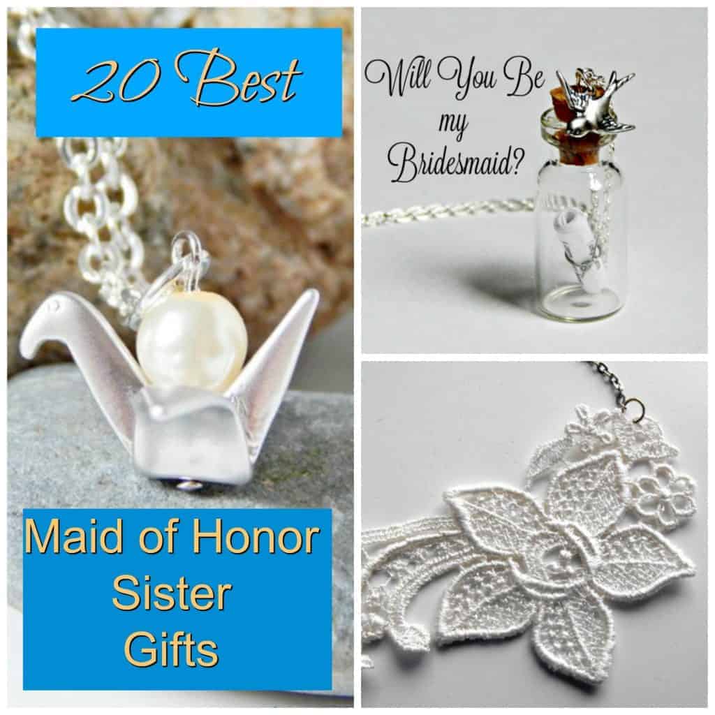 maid of honor sister bridesmaid gifts