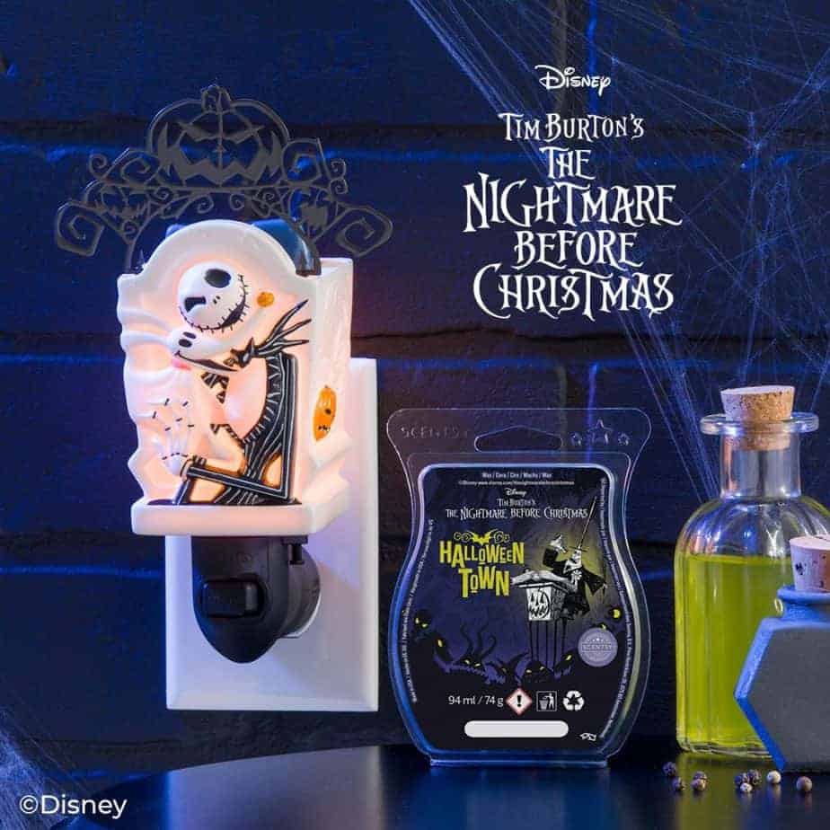 Jack Skellington Mini Scentsy Warmer and Halloween Town Scentsy Wax Bar