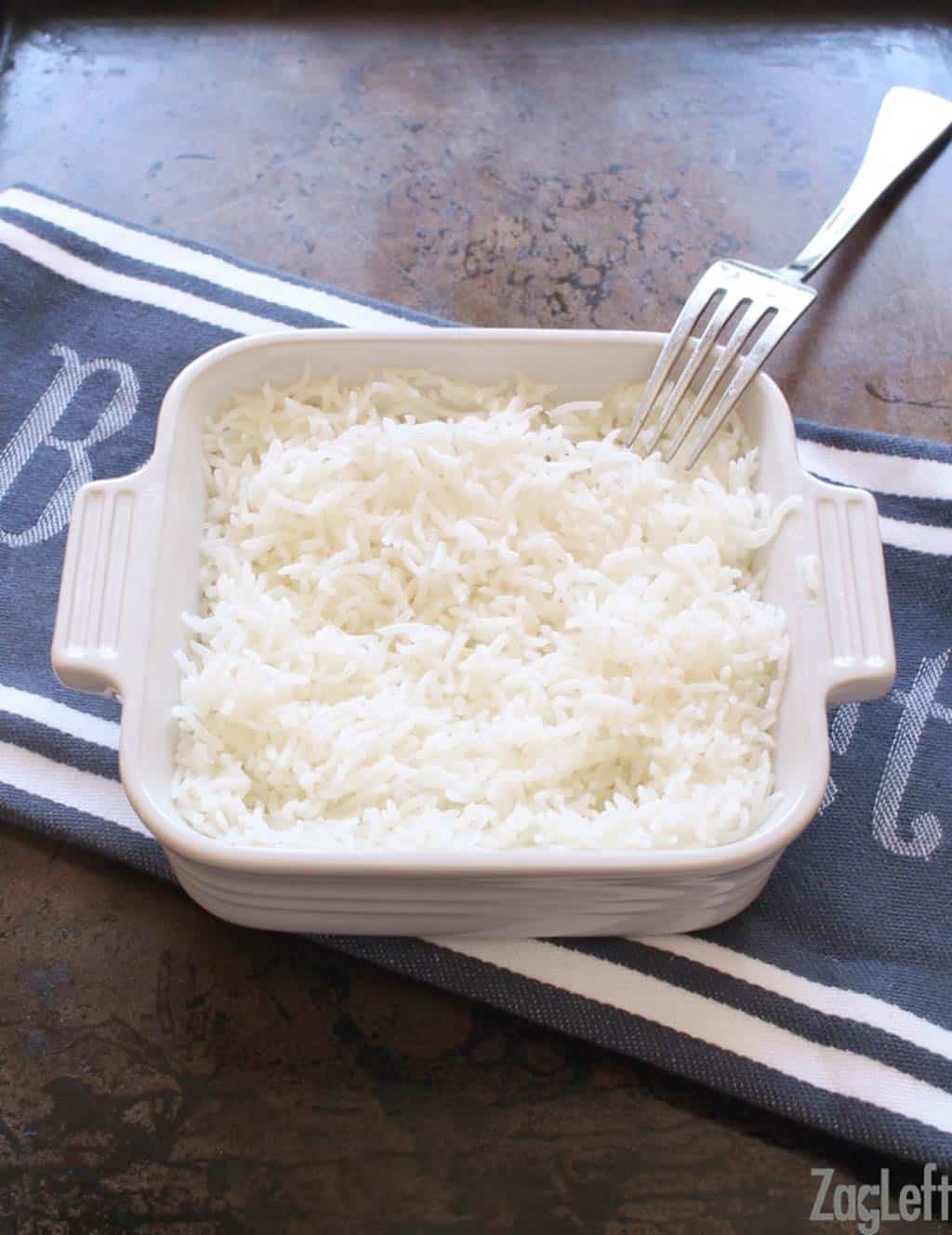 How To Bake A Single Serving of Rice | www.onedishkitchen.com