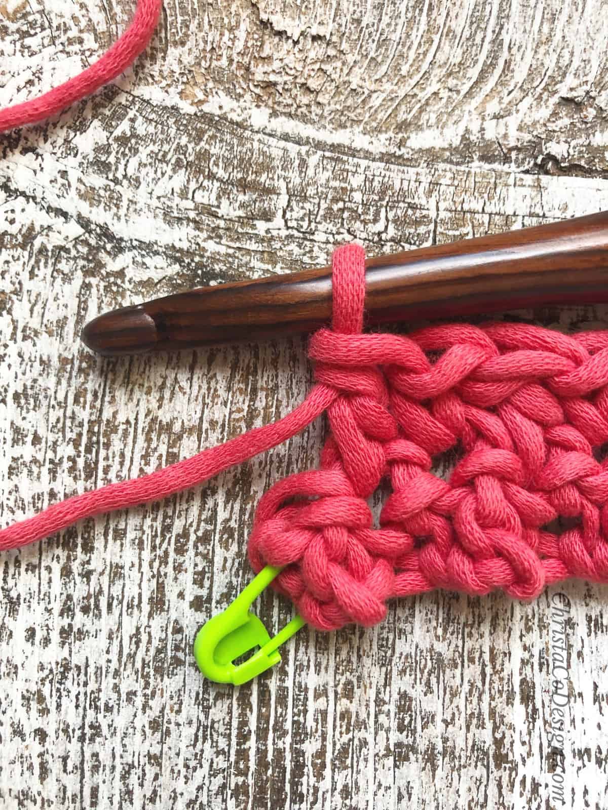 picture of last two stitches row 2