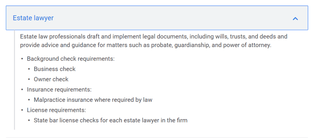 Google Local Services Ads Eligibility for Estate Lawyers