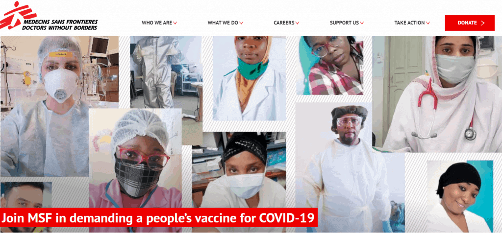 Doctors Without Borders is one of the charities that OPAS supports