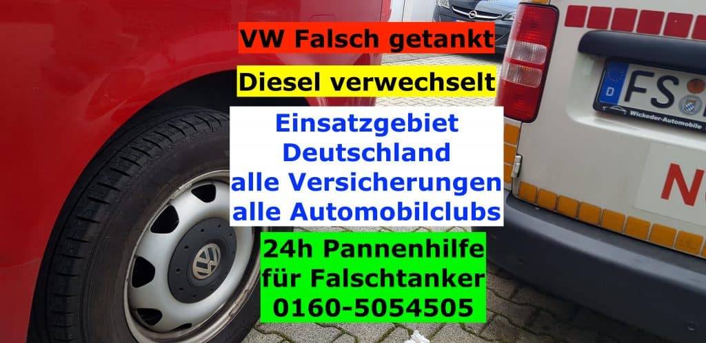 VW falsch-getankt-Kraftstoff-absaugen