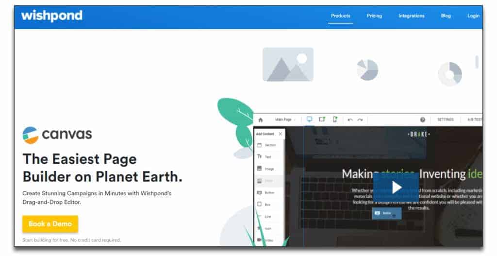 wishpond landing page builder