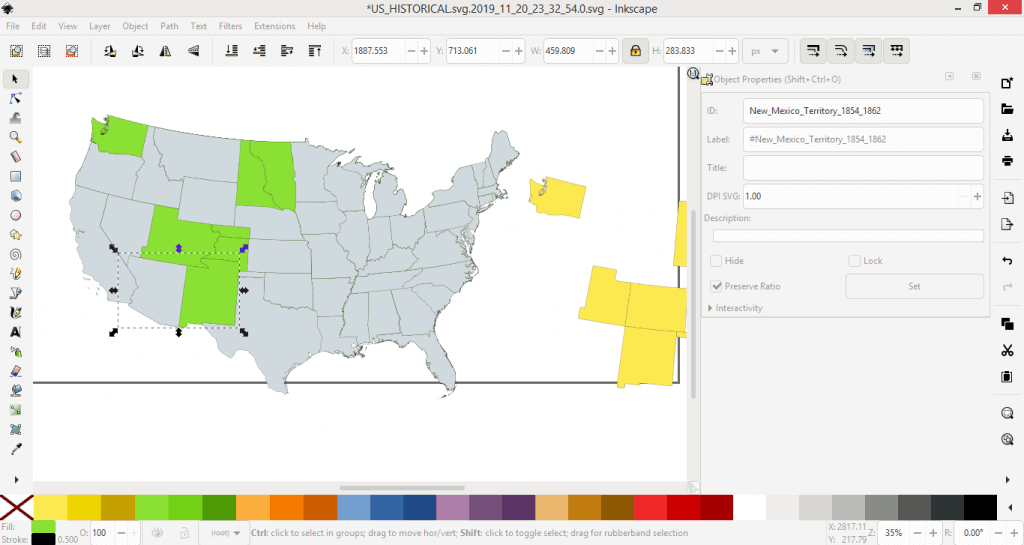 us historical map draft