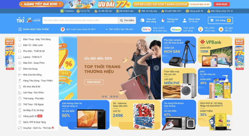 Mua sắm online Tiki
