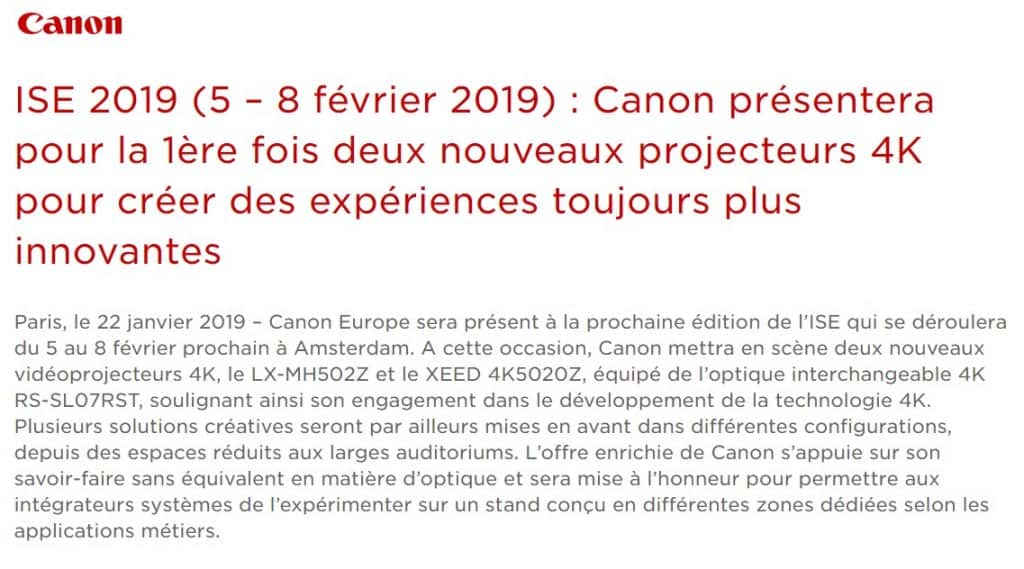 exemples communiqués de presse lancement produit