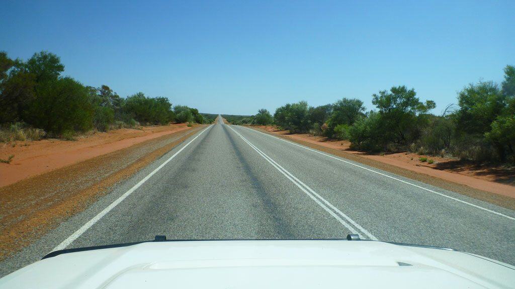 Immer geradeaus - typische "Autobahn" in Australien