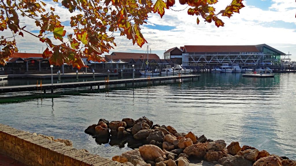 Ausblick auf den Hafen in Hillarys Boat Harbour