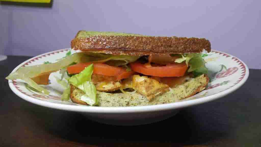 Chicken sandwich made with keto bread. See more of my keto first week weight loss results