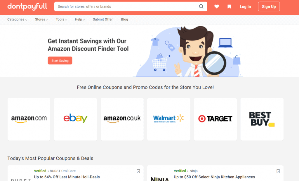 Don't Pay Full website for savings when shopping online