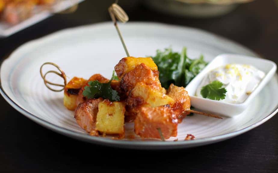 Salmon and Pineapple Kebabs