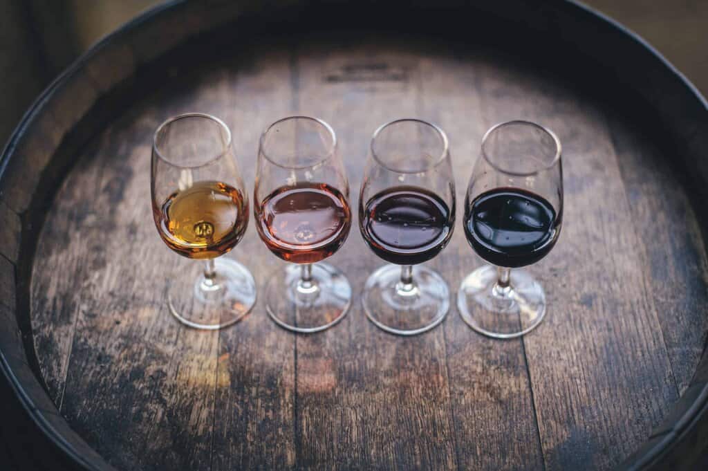 4 verres de vins