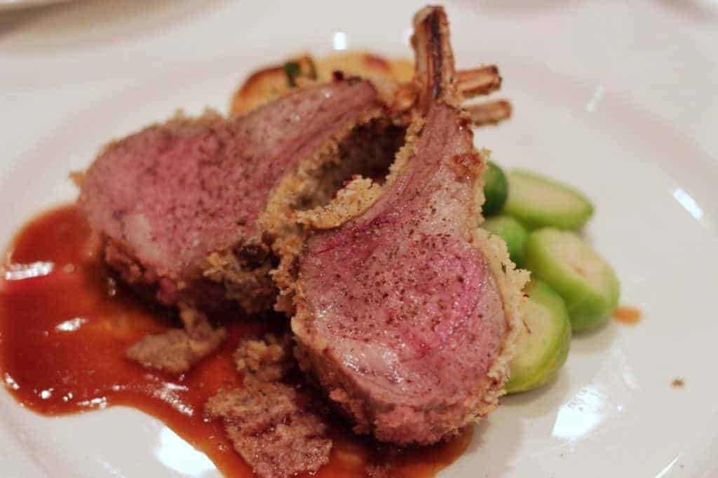 Roasted Rack of Lamb at Lumieres on the Disney Magic Westbound Transatlantic cruise