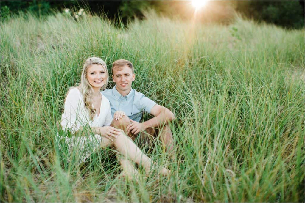 Sunset engagement session pictures Chicago photographers
