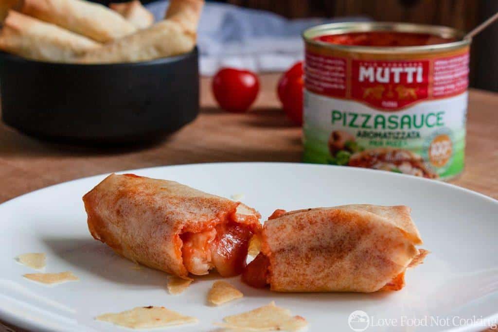 Homemade air fryer pizza logs