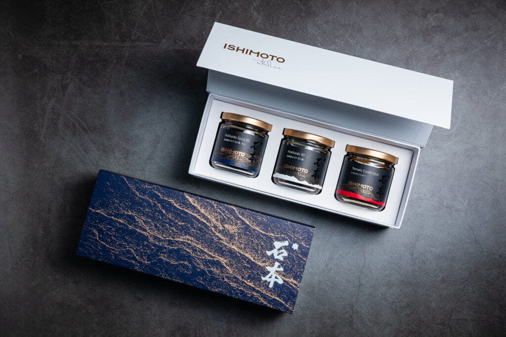 Michelin-Starred Chef Richie co-developed Hokkaido XO, Hokkaido Spicy XO, and Tomato Confit Chili with Ishimoto Atelier.