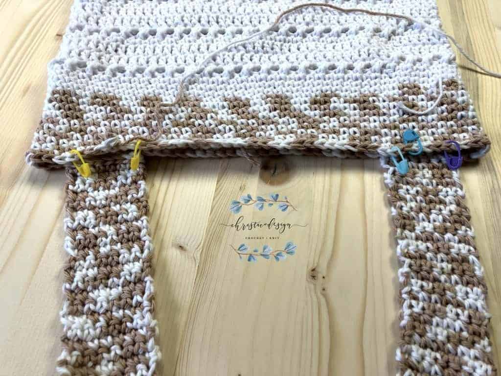 picture of one strap complete, marked for second.