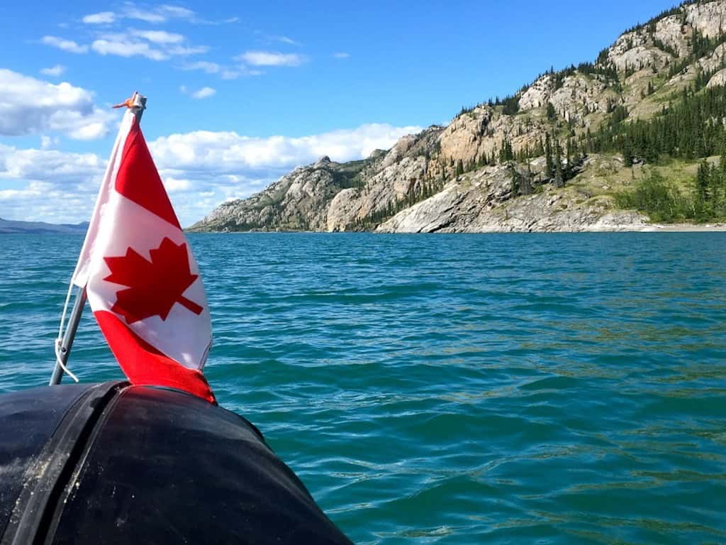 Kanu in Kanada auf dem Yukon River