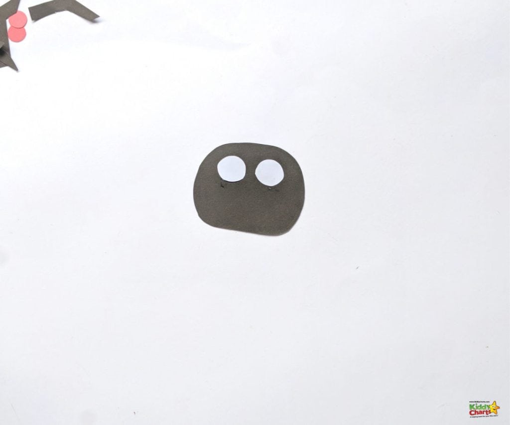 Glue on the spider eyes