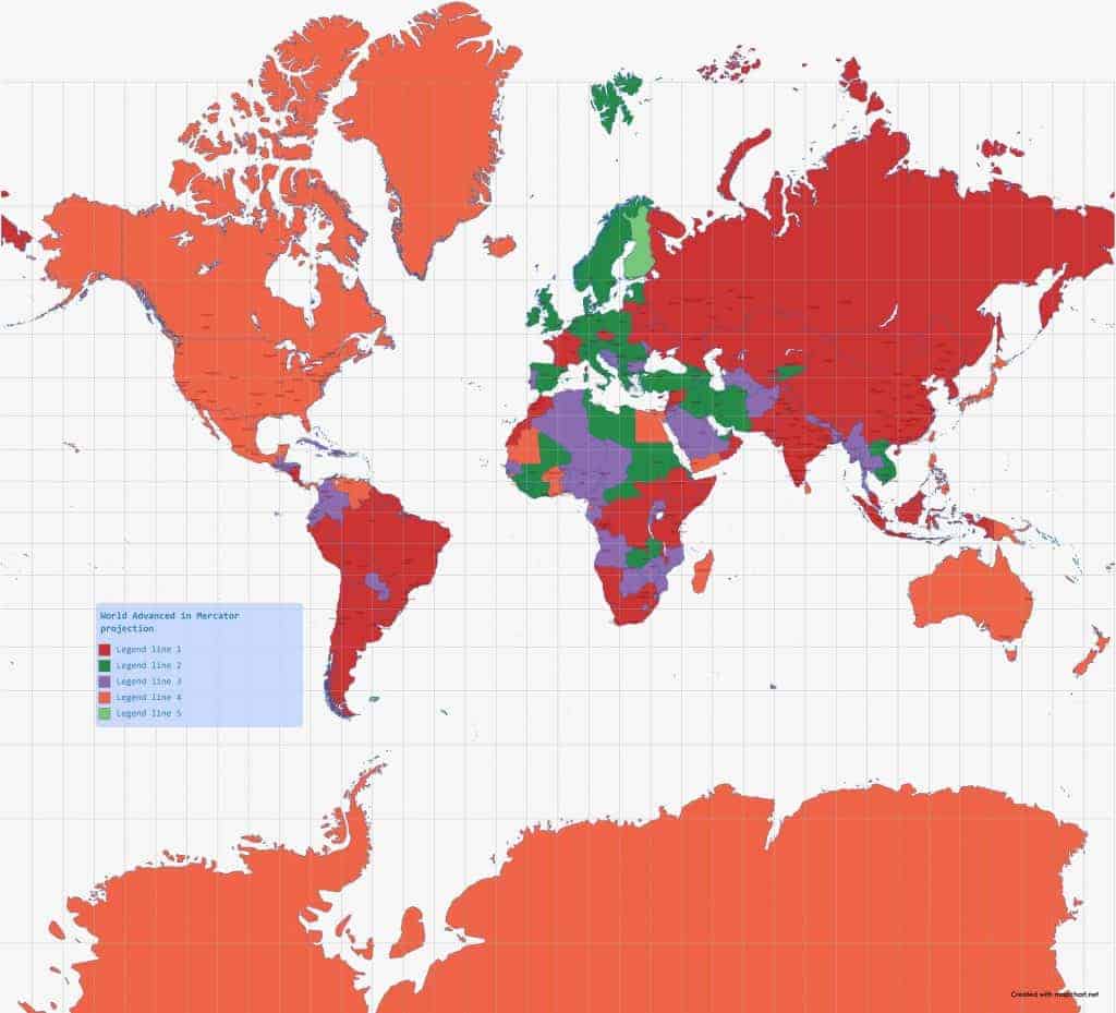 mercator world map