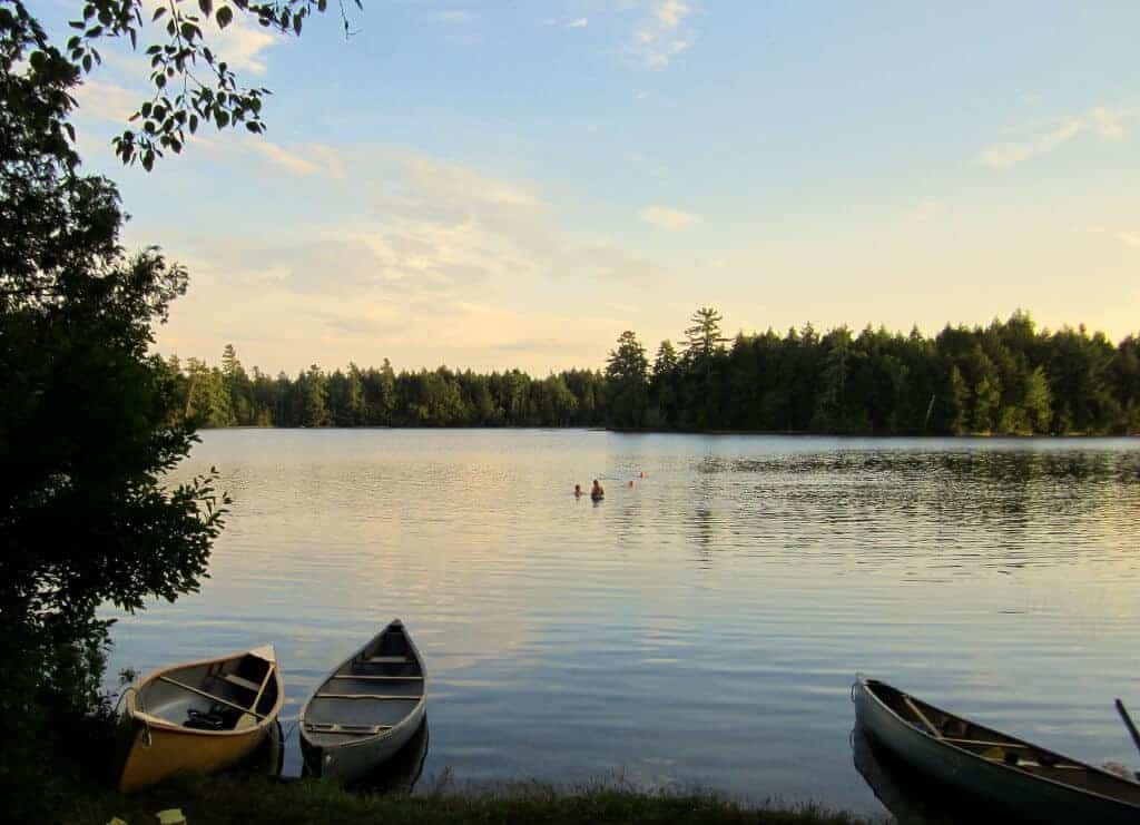 St. Regis Canoe Area Twilight on a lake in the St. Regis Canoe ARea