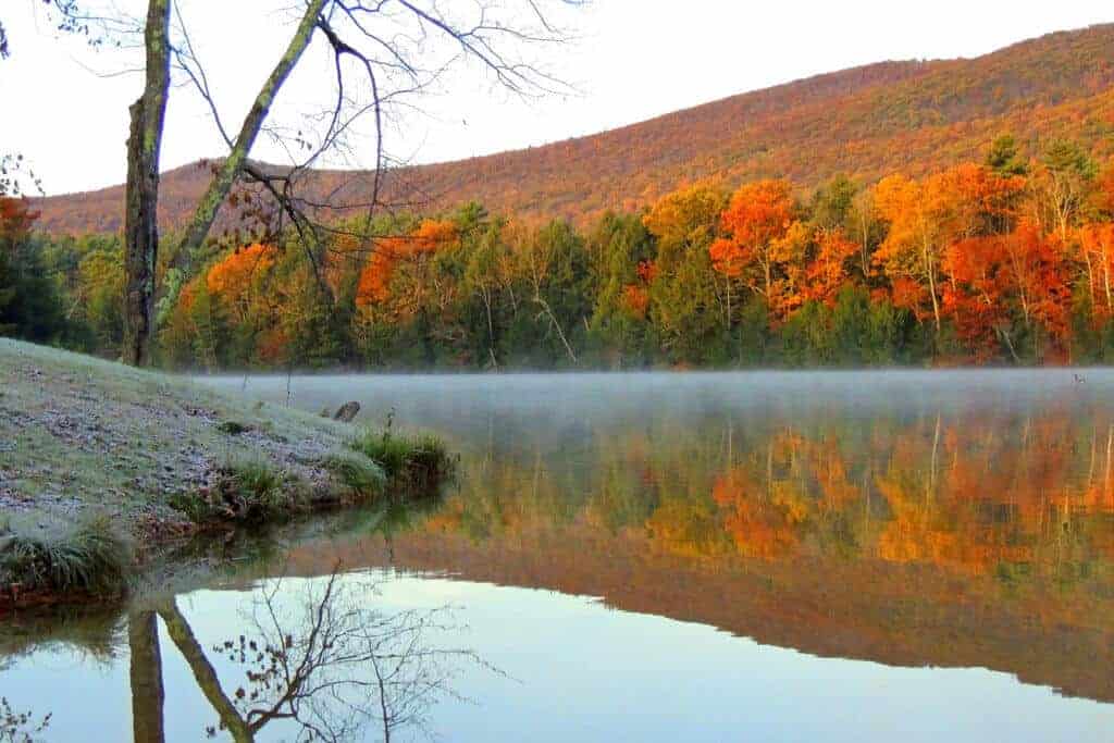 Bennington VT Lake Shaftsbury in Autumn