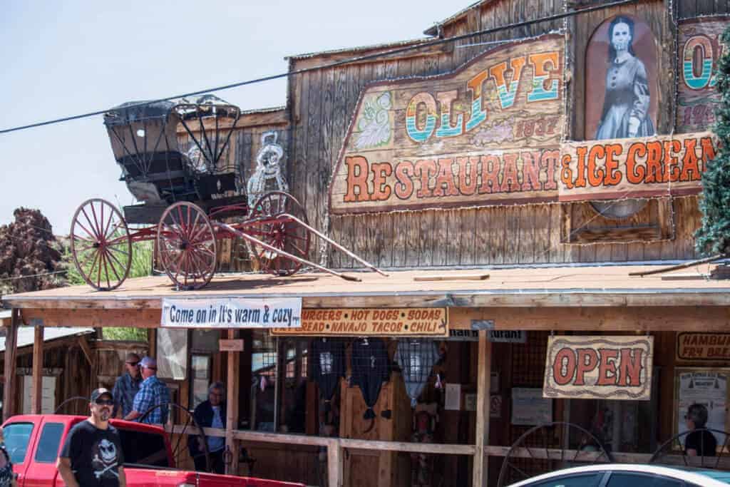 Oatman AZ Olive Restaurant and Ice Cream Shop in Oatman, AZ