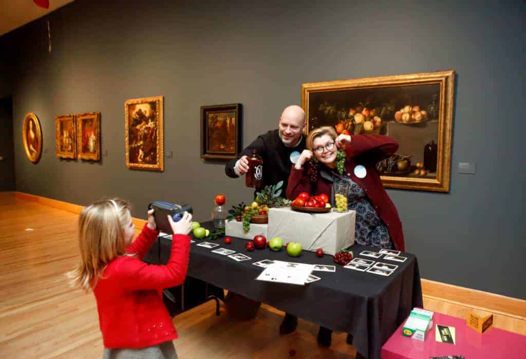 berkshires museums for kids A young girl takes a photo at one of the galleries in the Williams College Museum of Art in the Berkshires.