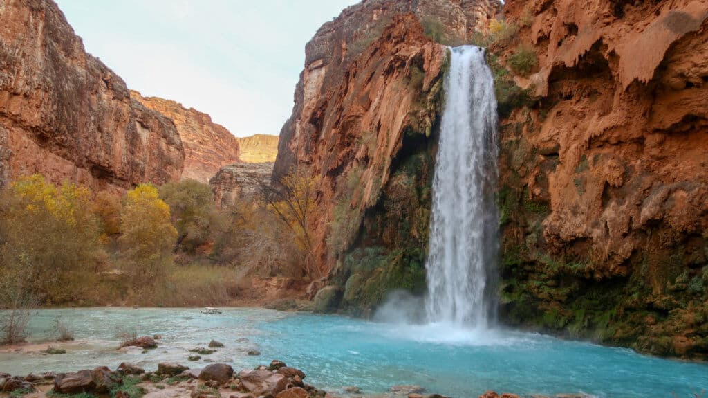 The Best Road Trips in the USA A shot of Havasu Falls in Arizona