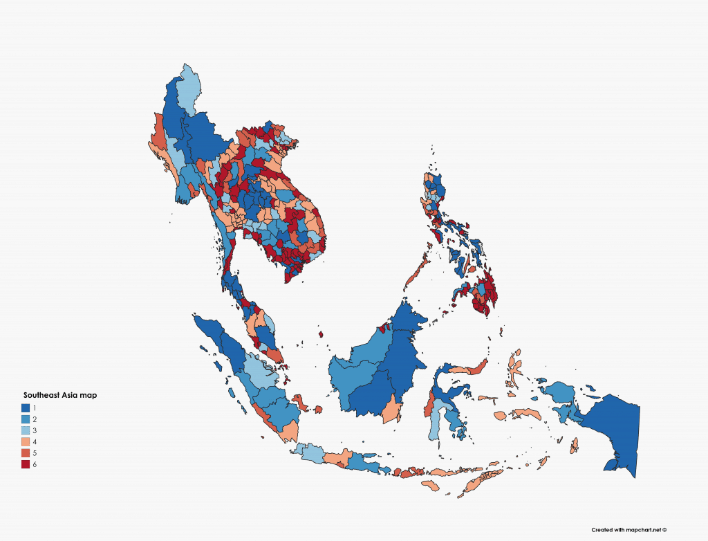 southeast asia map from mapchart