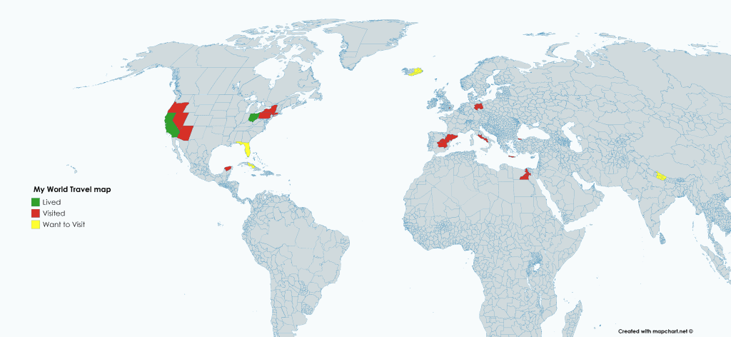 world travel map