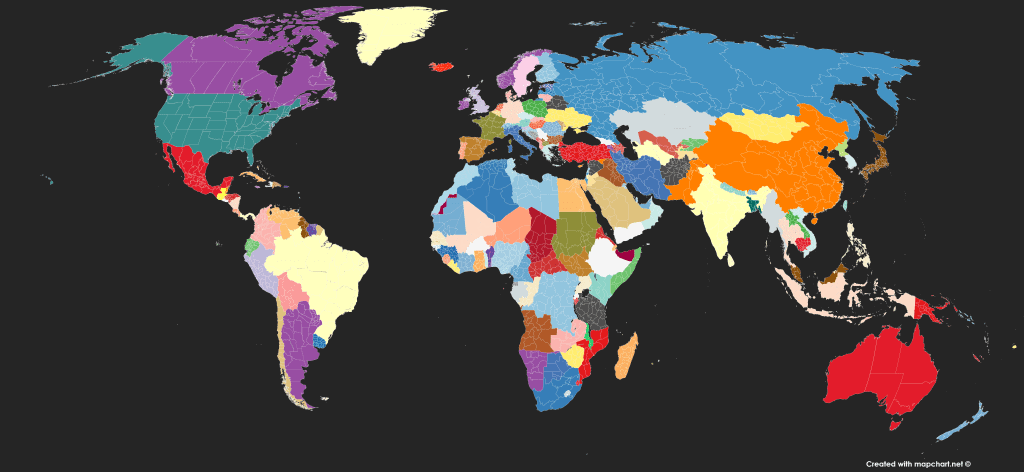 world provinces map dark theme