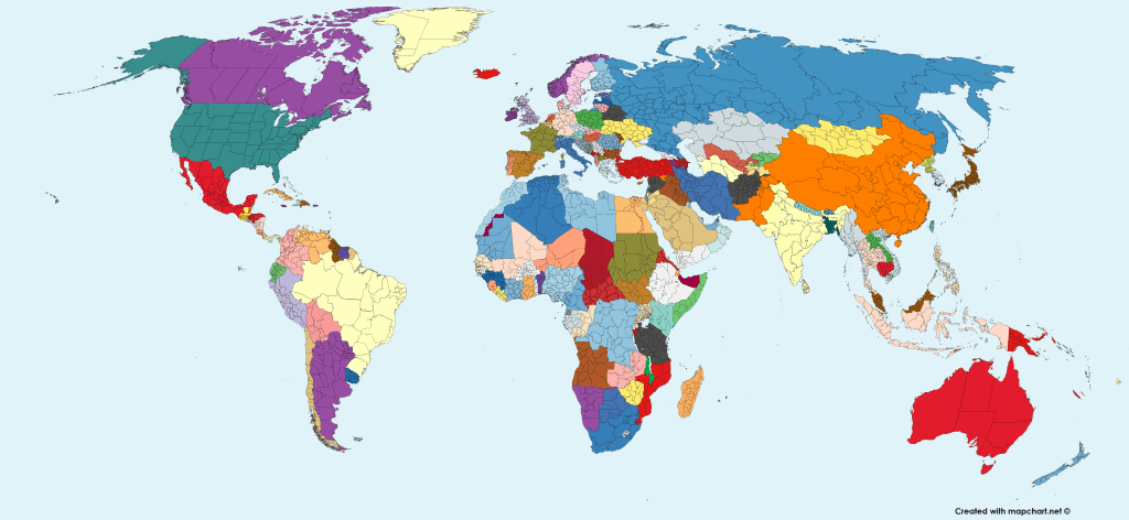 world provinces map light theme