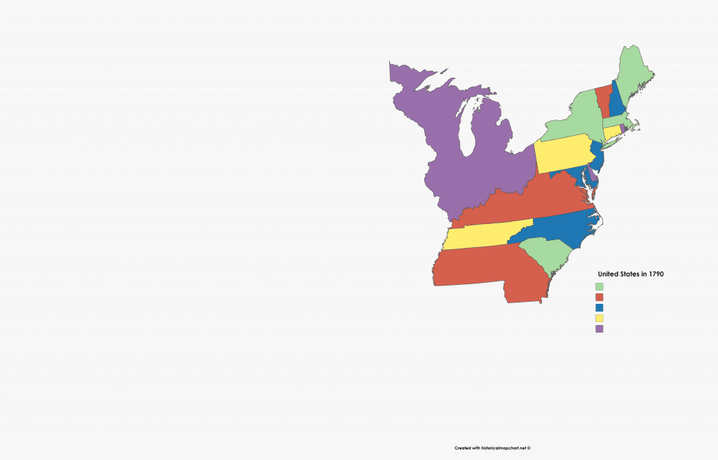 us states historical map 1790