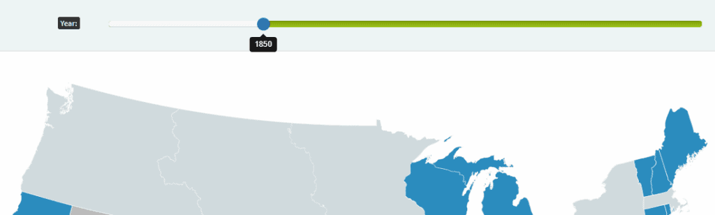 us history map year change slider