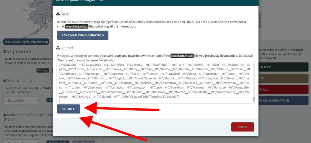 map config upload process