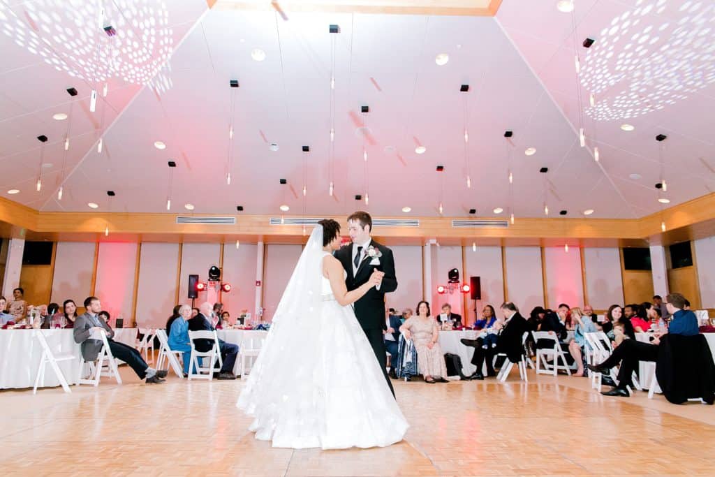 wide shot of first dance of spring danand house wedding captured by chicago most popular wedding photographer bozena voytko