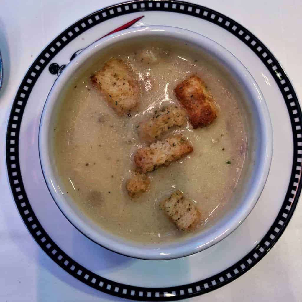 Clam Chowder from the Let the Magic Begin Menu Disney Magic Transatlantic cruise