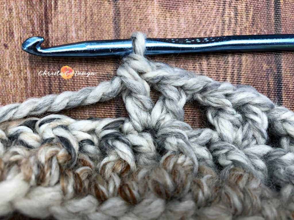 picture of a complete v-stitch