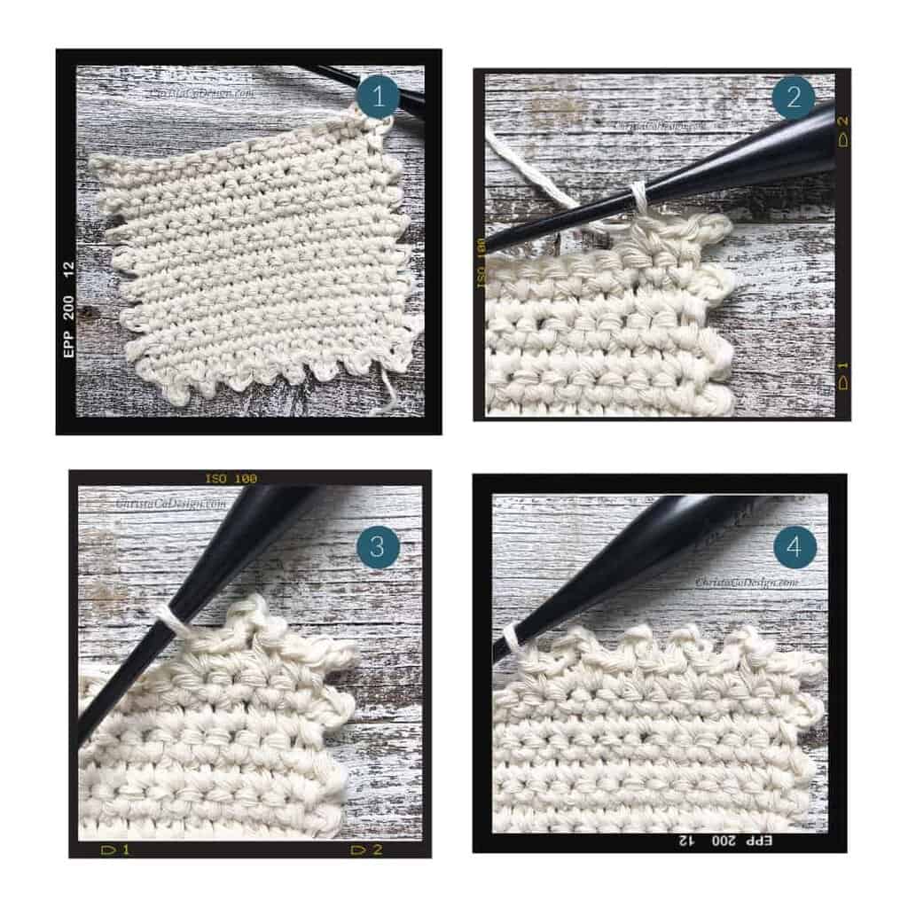 picture of final picot border edge of coaster tutorial