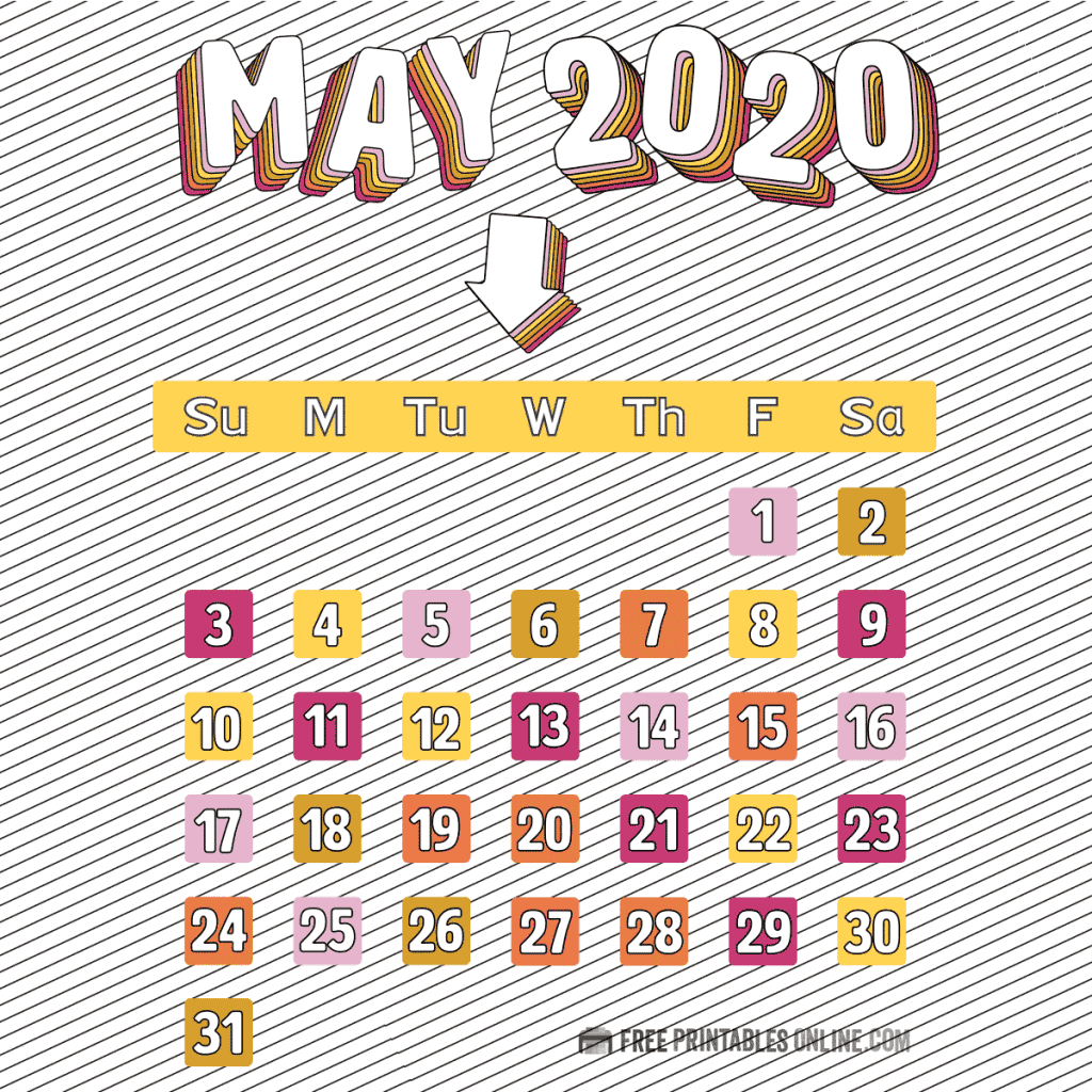 May 2020 Printable Calendar