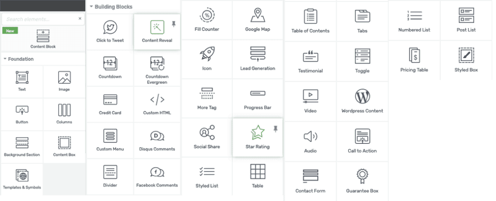 All Thrive Architect Elements All Thrive Architect Elements
