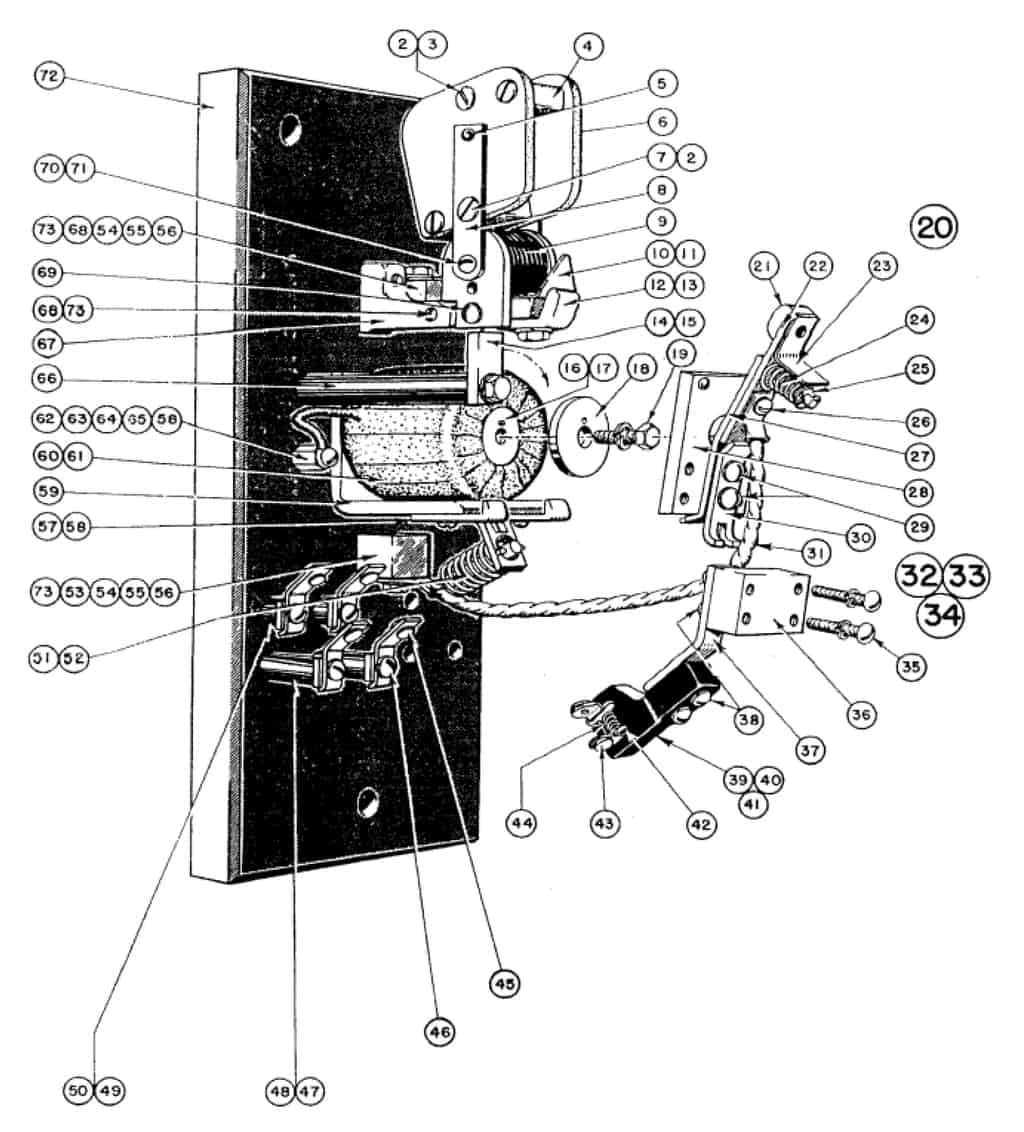 NO. 0 SINGLE POLE TYPES CONTACTOR, FOLIO 7