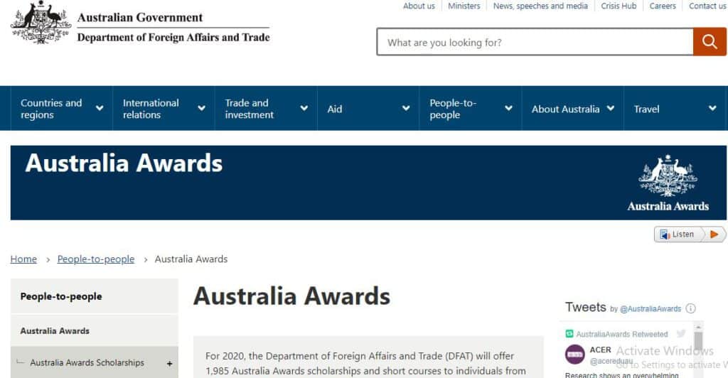 Australia Awards Scholarship - Best Scholarship